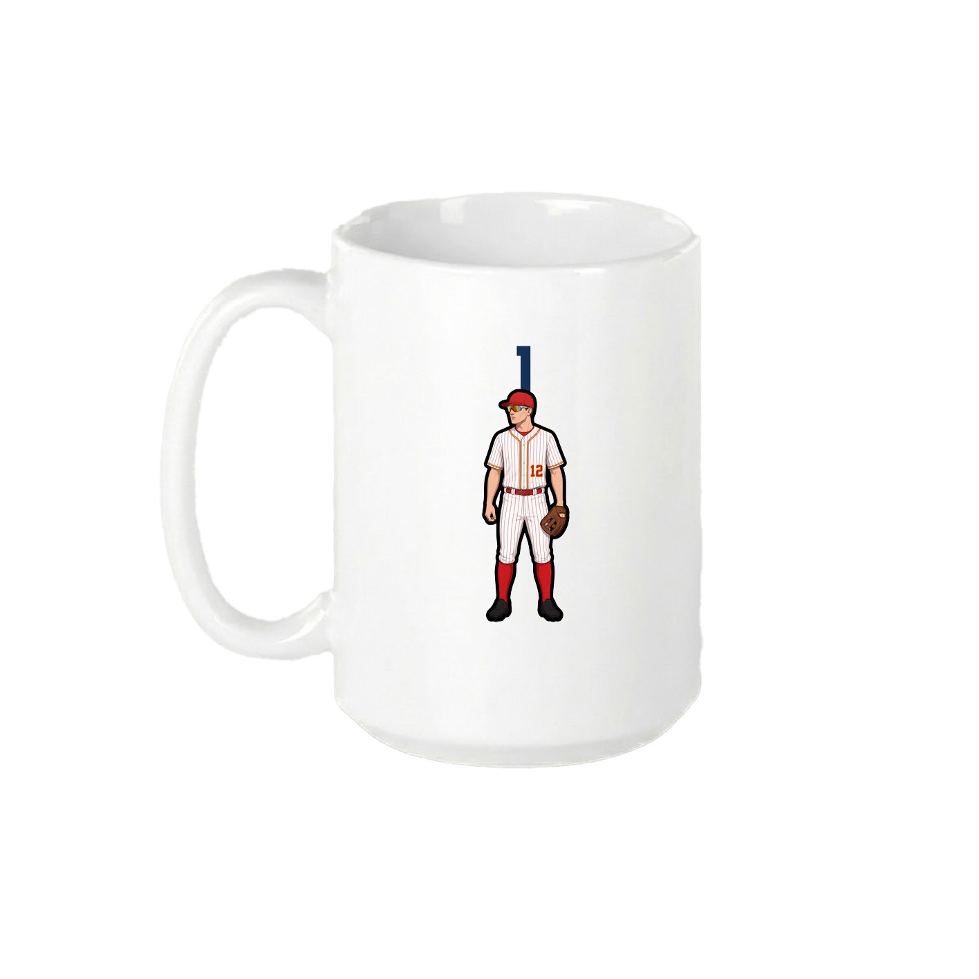 15oz Coffee Mug — Number Top in White