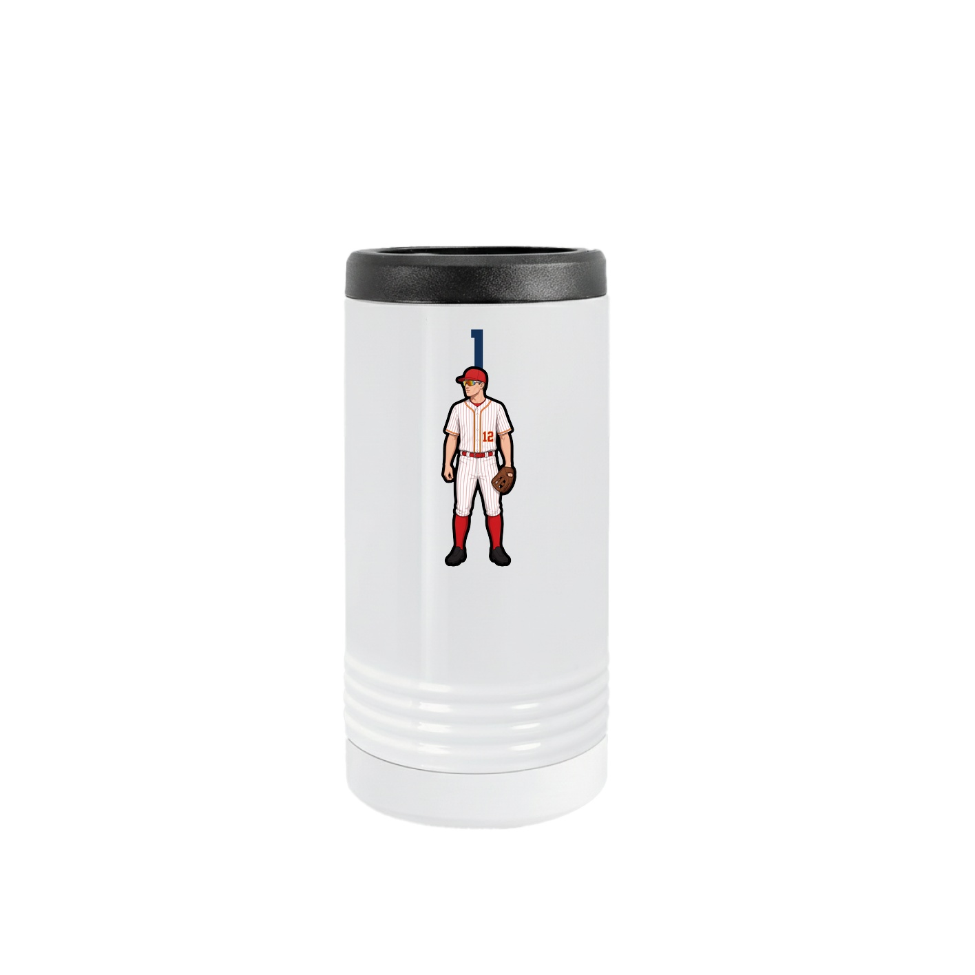 Slim Beverage Holder — Number Top in White