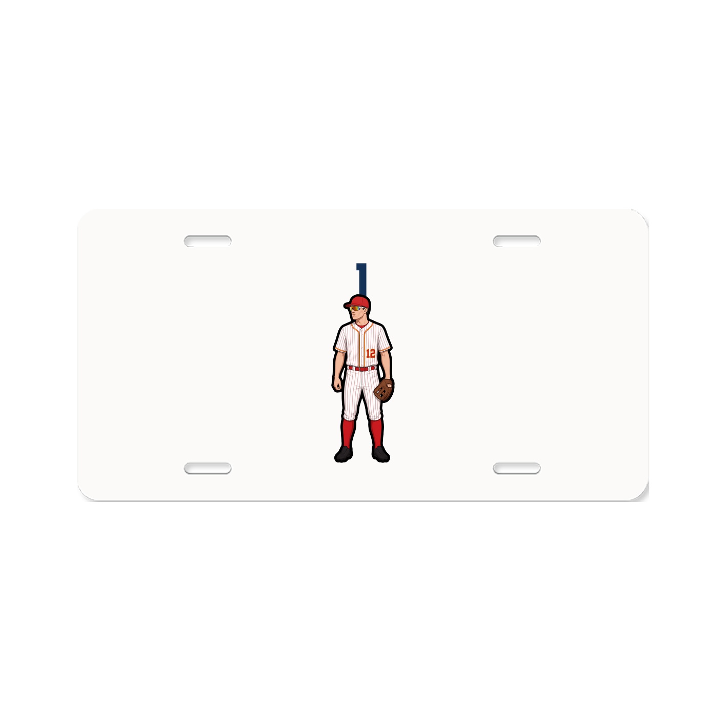 License Plate — Number Top in Classic