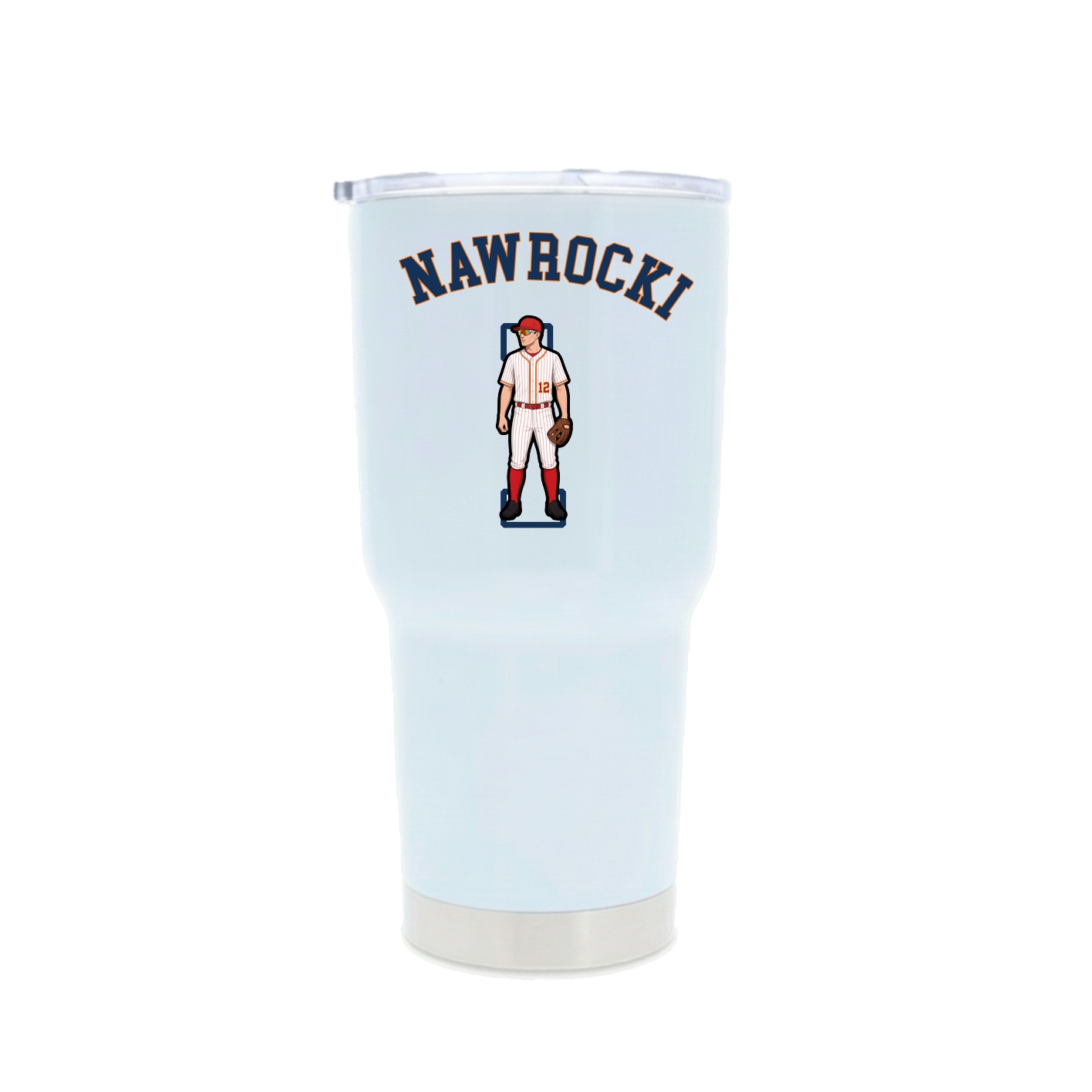 30oz Stainless Steel Tumbler — Shirsey Arch in White