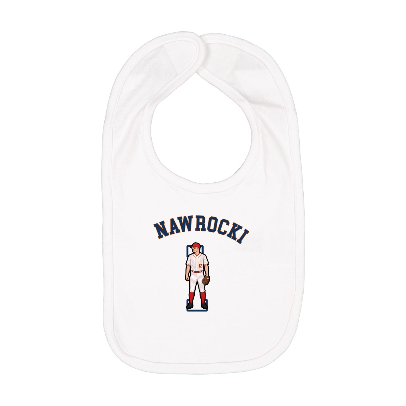 Infant Bib — Shirsey Arch in White