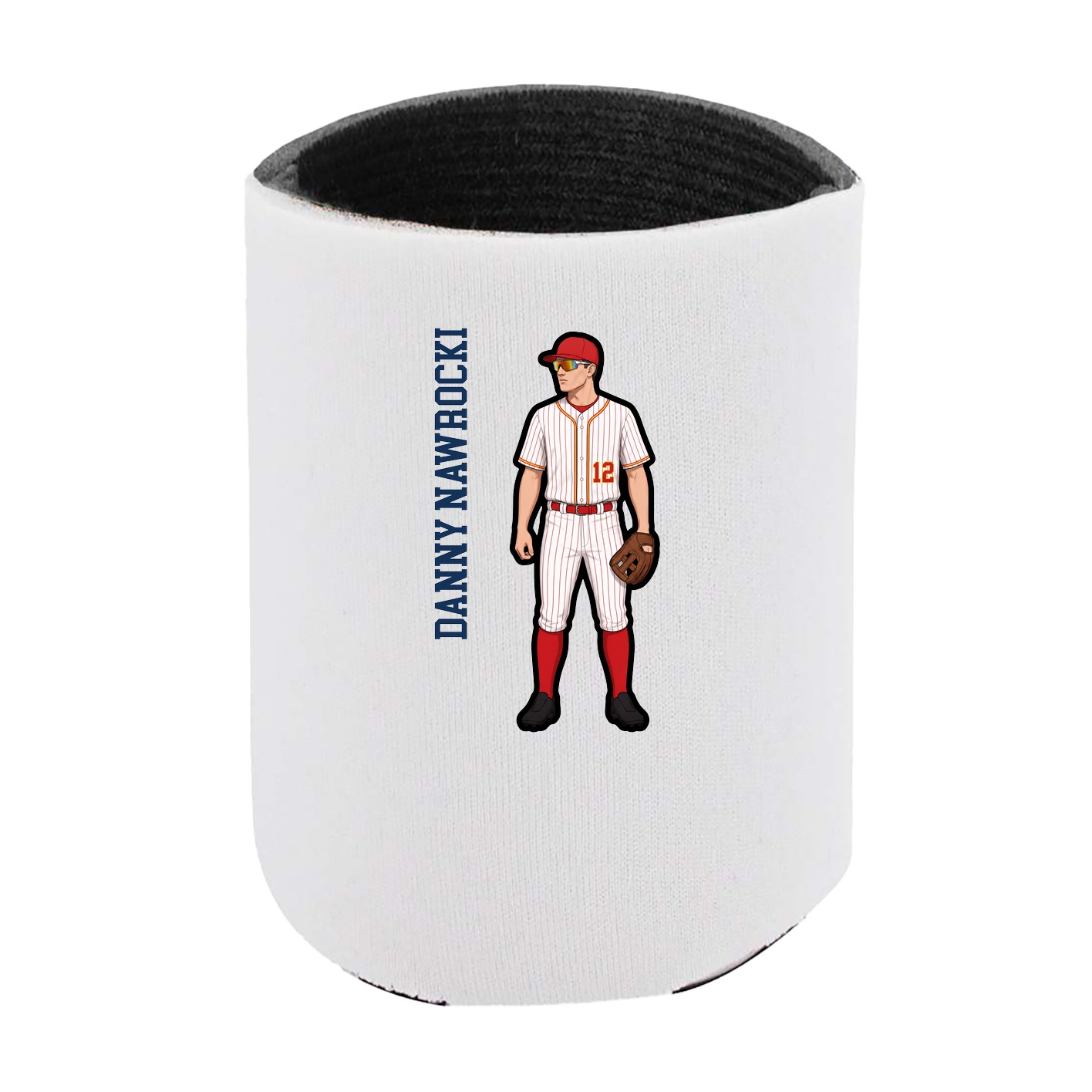 Can Holder — Name Vertical in White