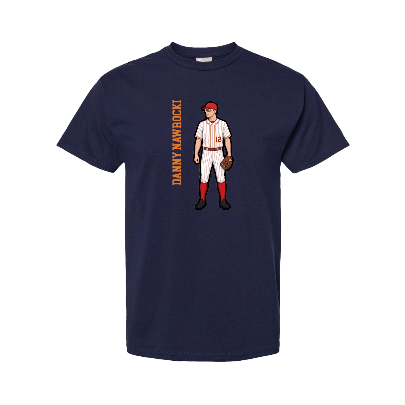 Youth Tee — Name Vertical in Navy