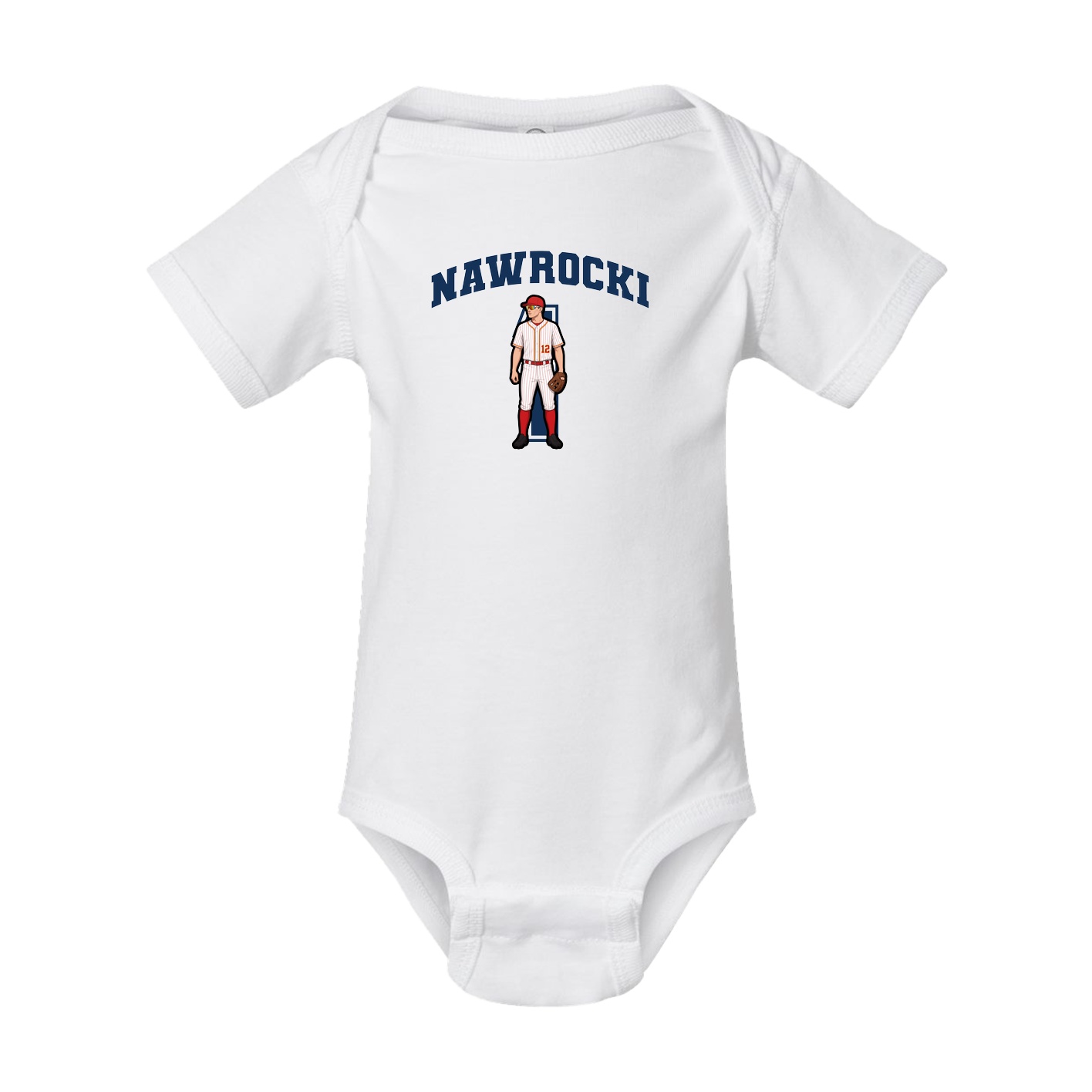 Baby Onesie — Number in White