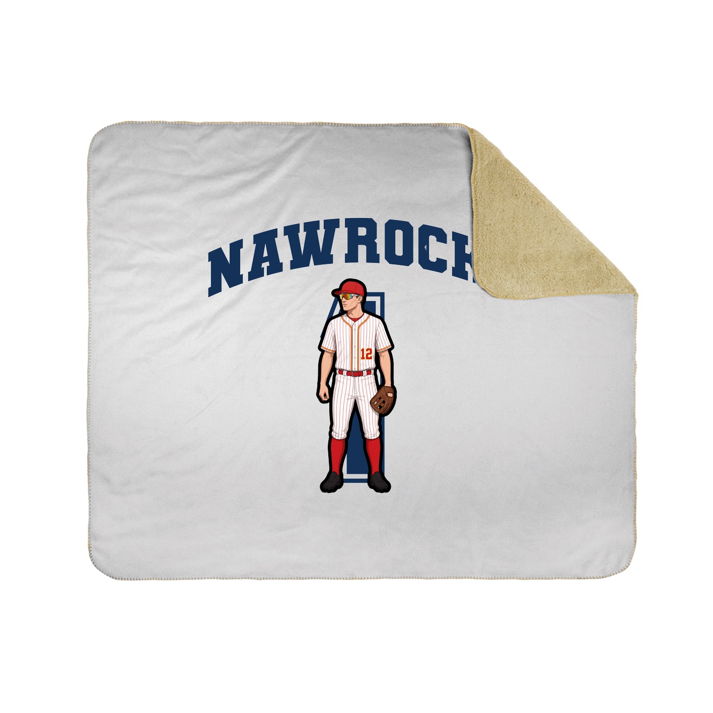 Throw Blanket — Number in White