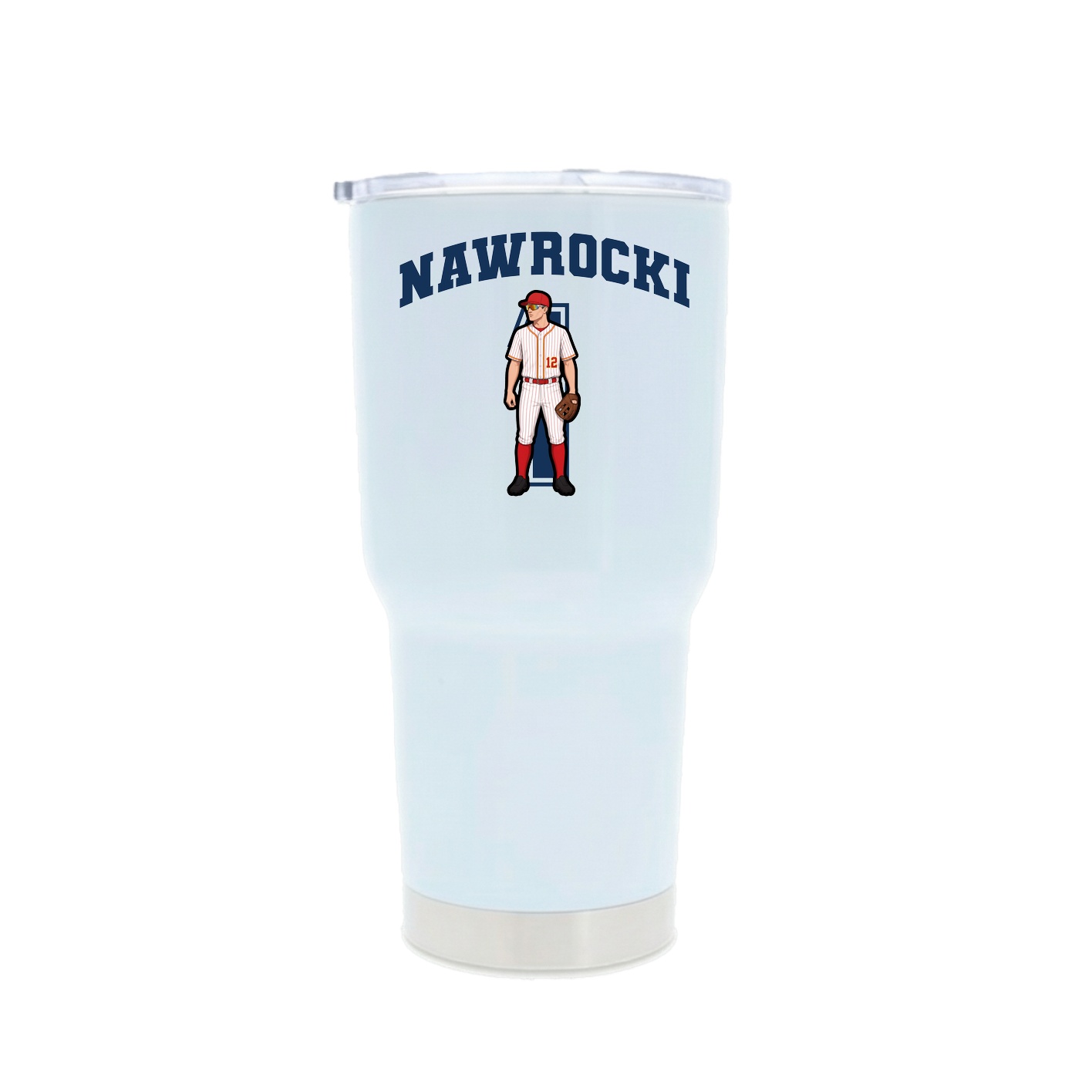 30oz Stainless Steel Tumbler — Number in White