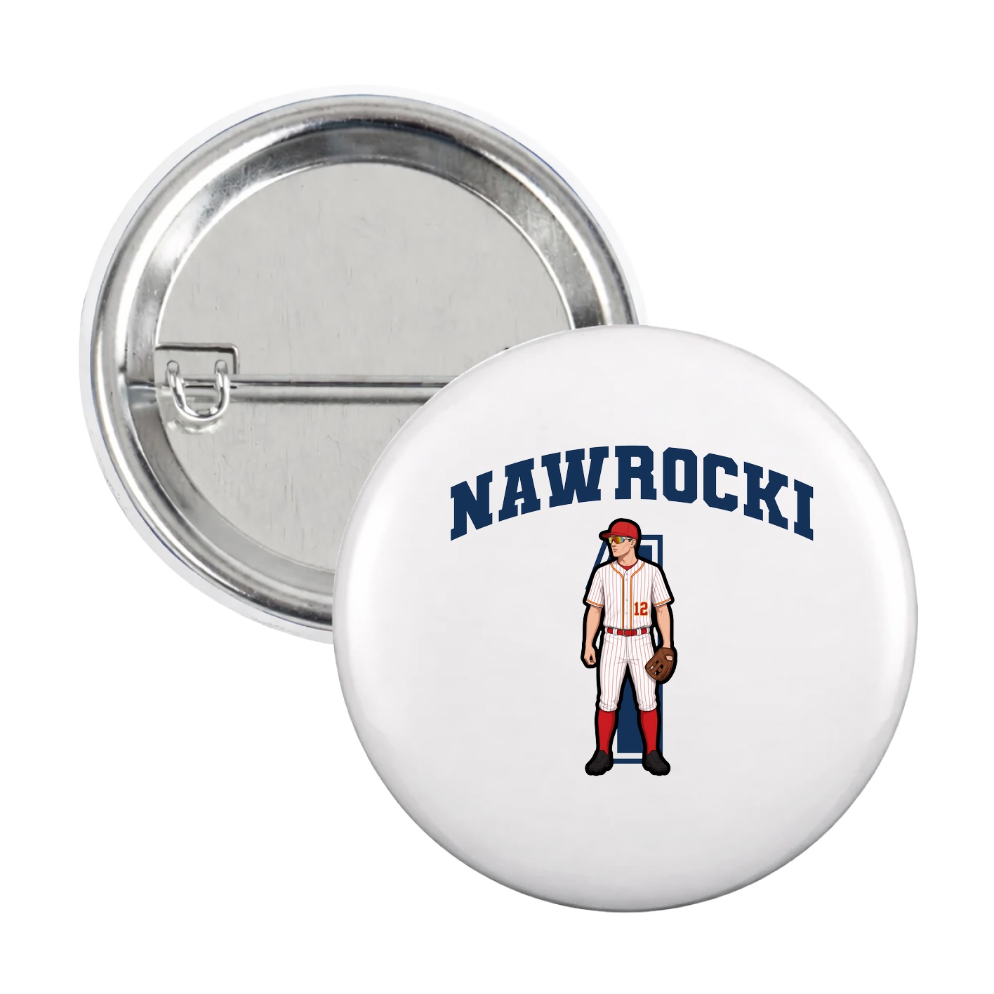 Game Day Button — Number in White