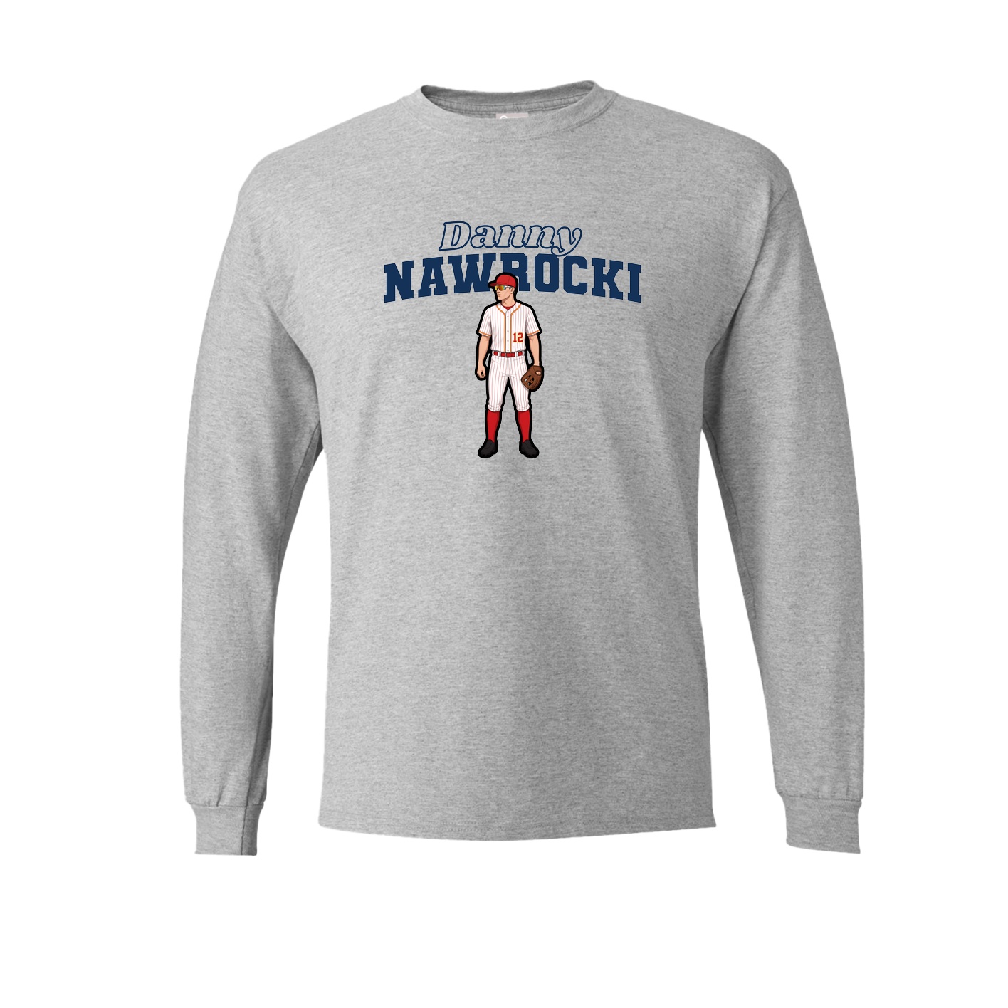 Long Sleeve Tee — Name Arch in Grey