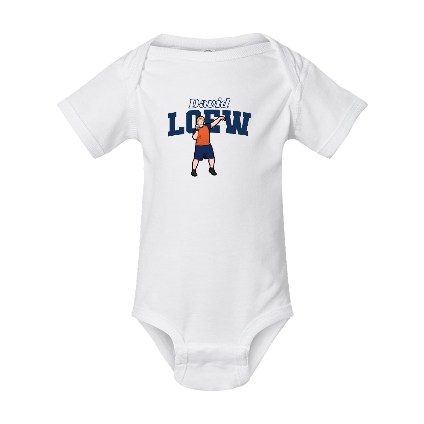 Baby Onesie — Name Arch in White