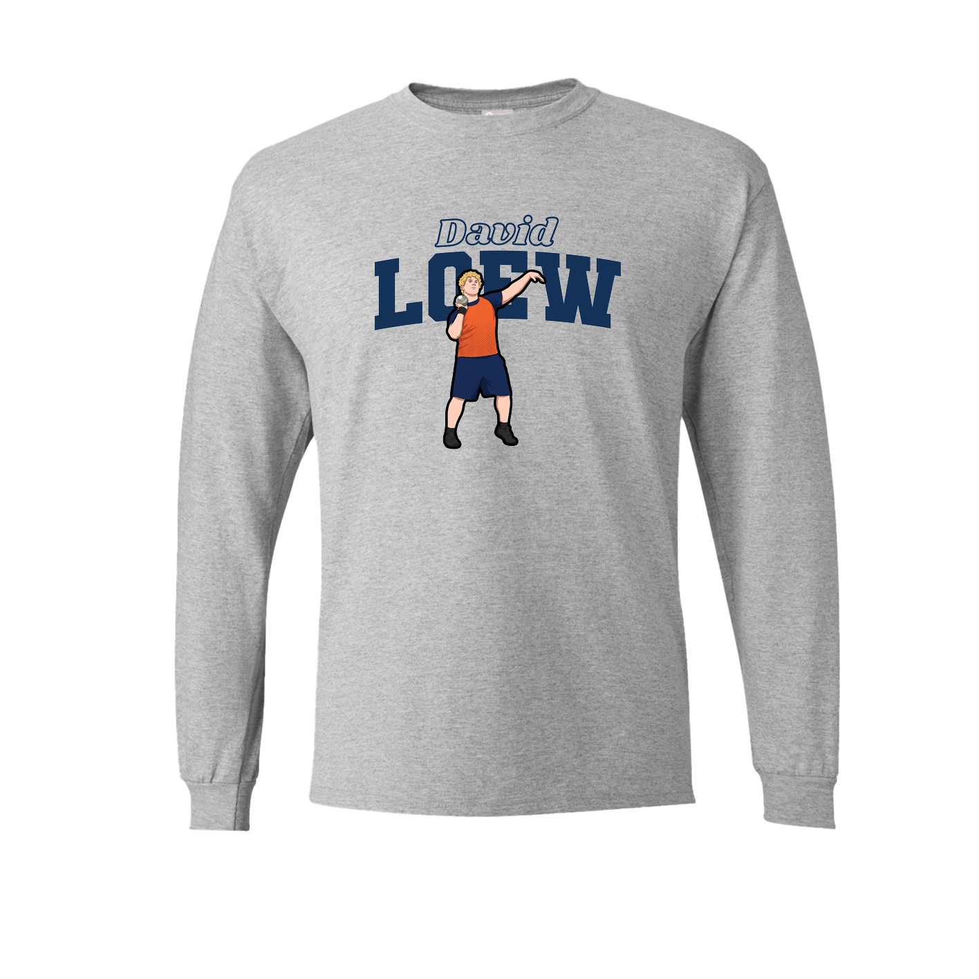 Long Sleeve Tee — Name Arch in Grey