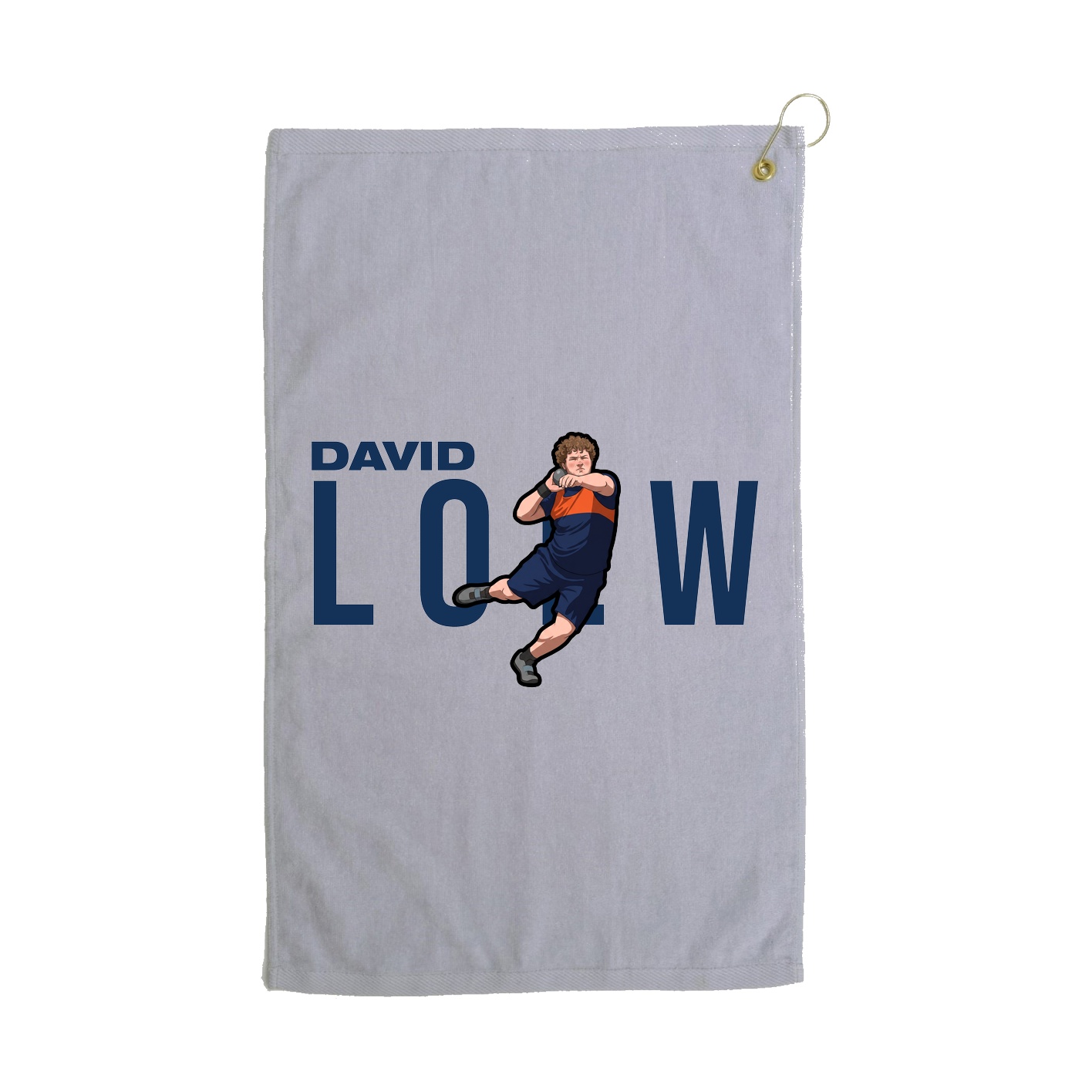Golf Towel — Player Name in Grey