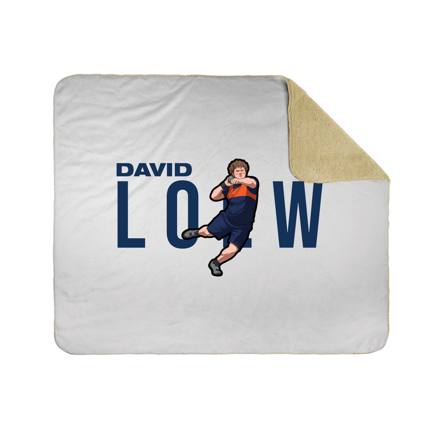 Throw Blanket — Player Name in White