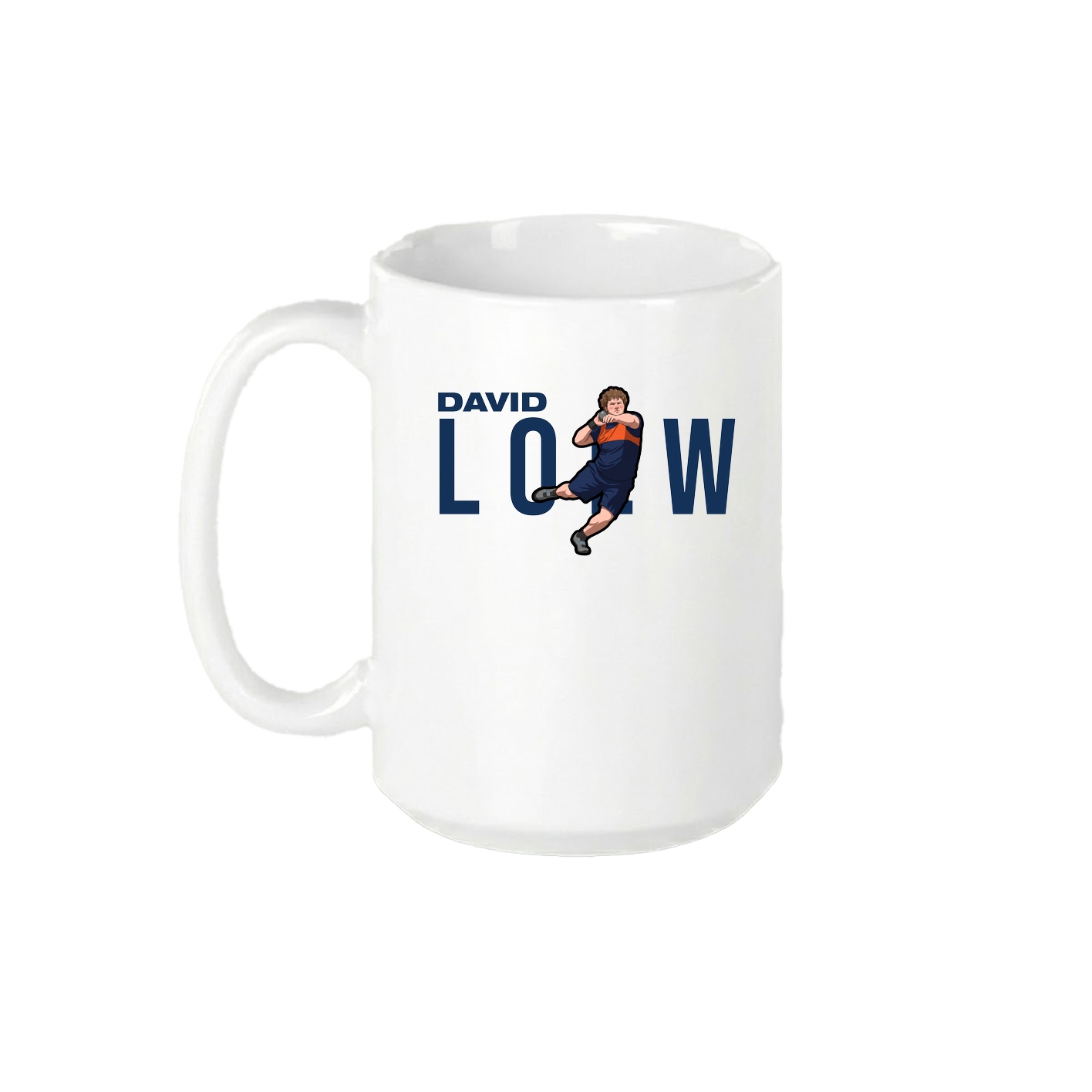 15oz Coffee Mug — Player Name in White