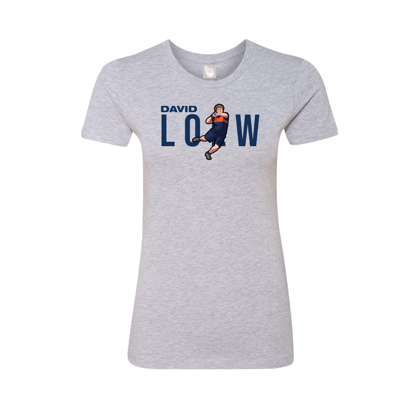 Fitted Women's Tee — Player Name in Grey