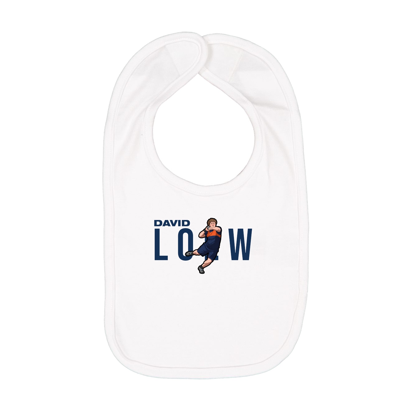 Infant Bib — Player Name in White