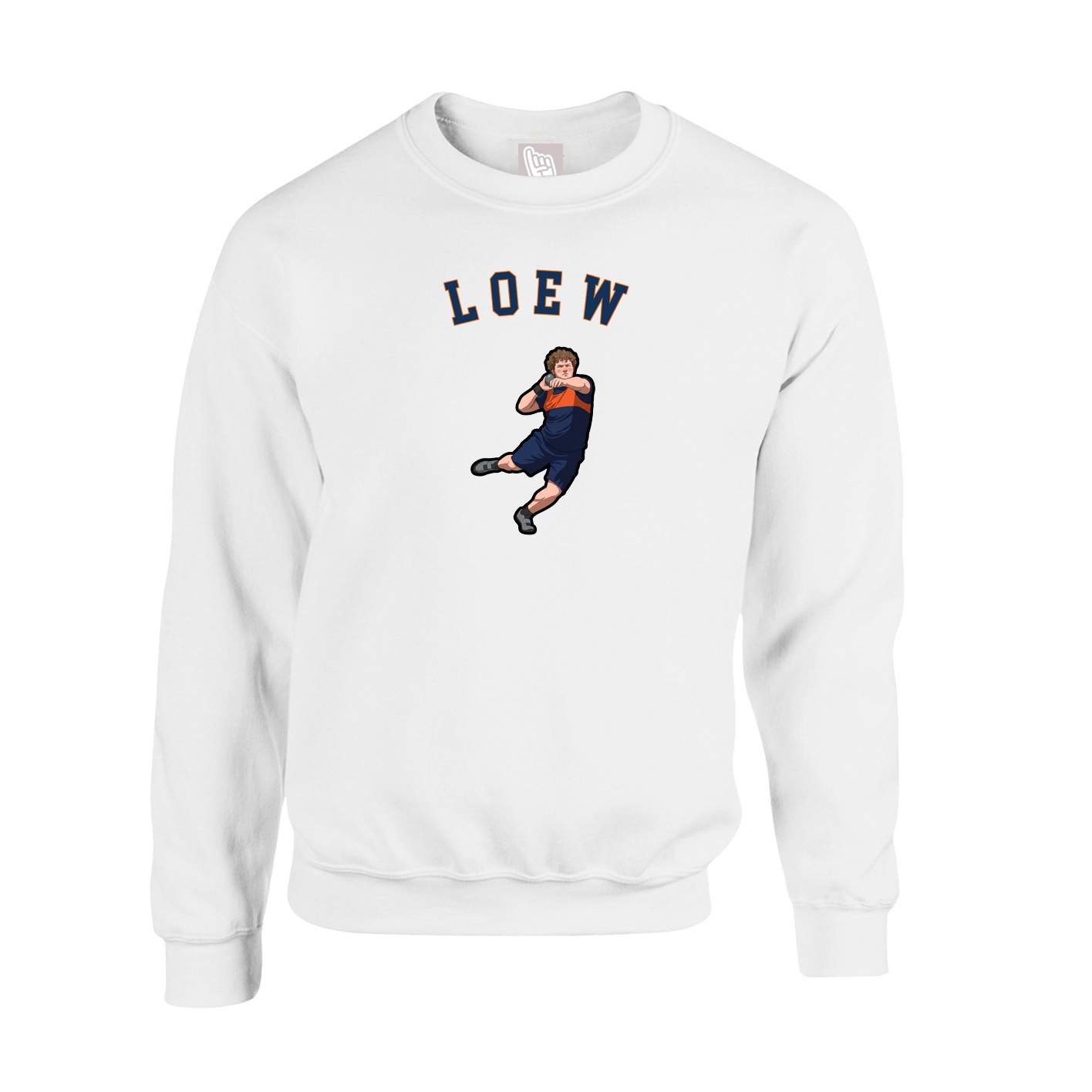 Fleece Crew — Shirsey Arch in White