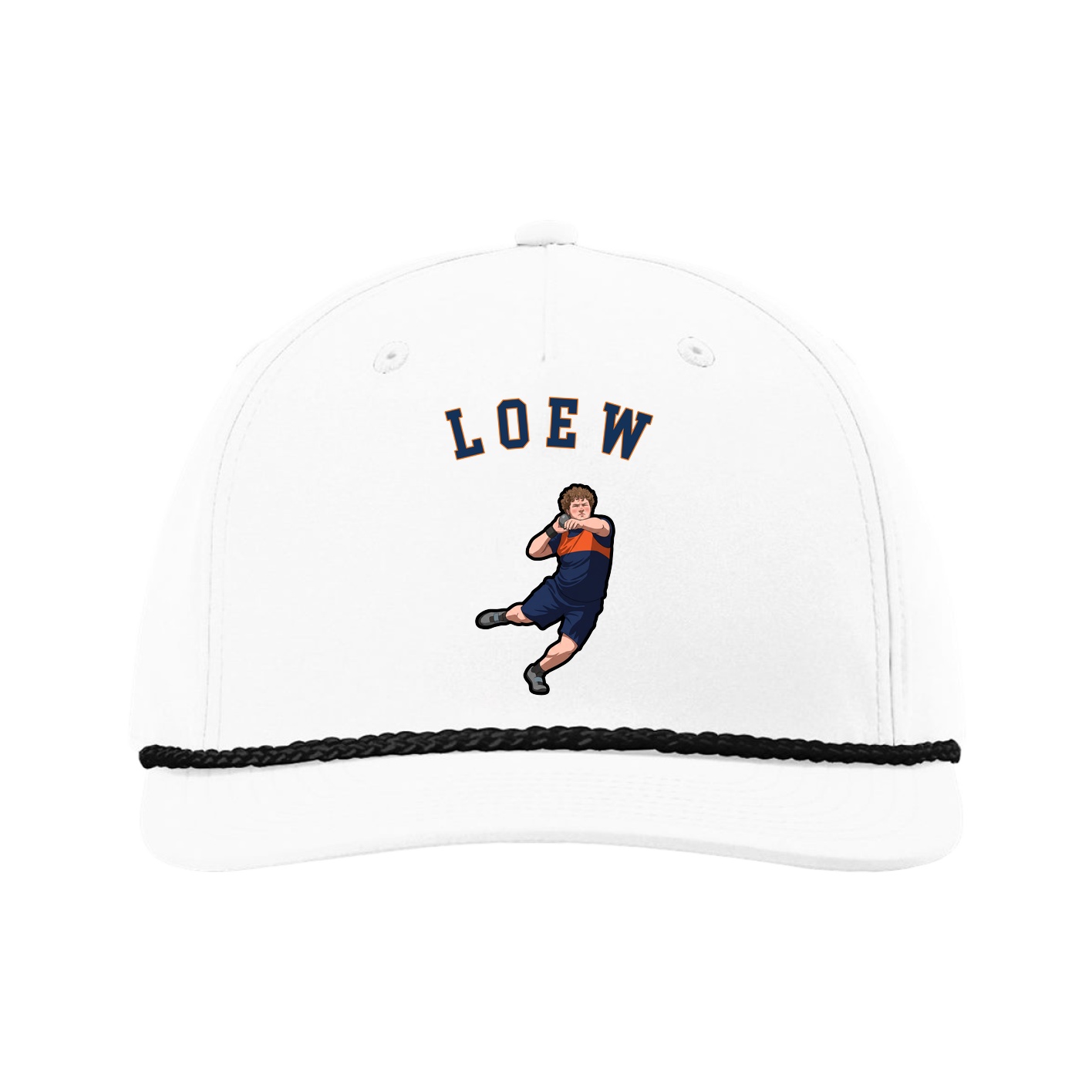 Five-Panel Classic Rope Cap — Shirsey Arch in White