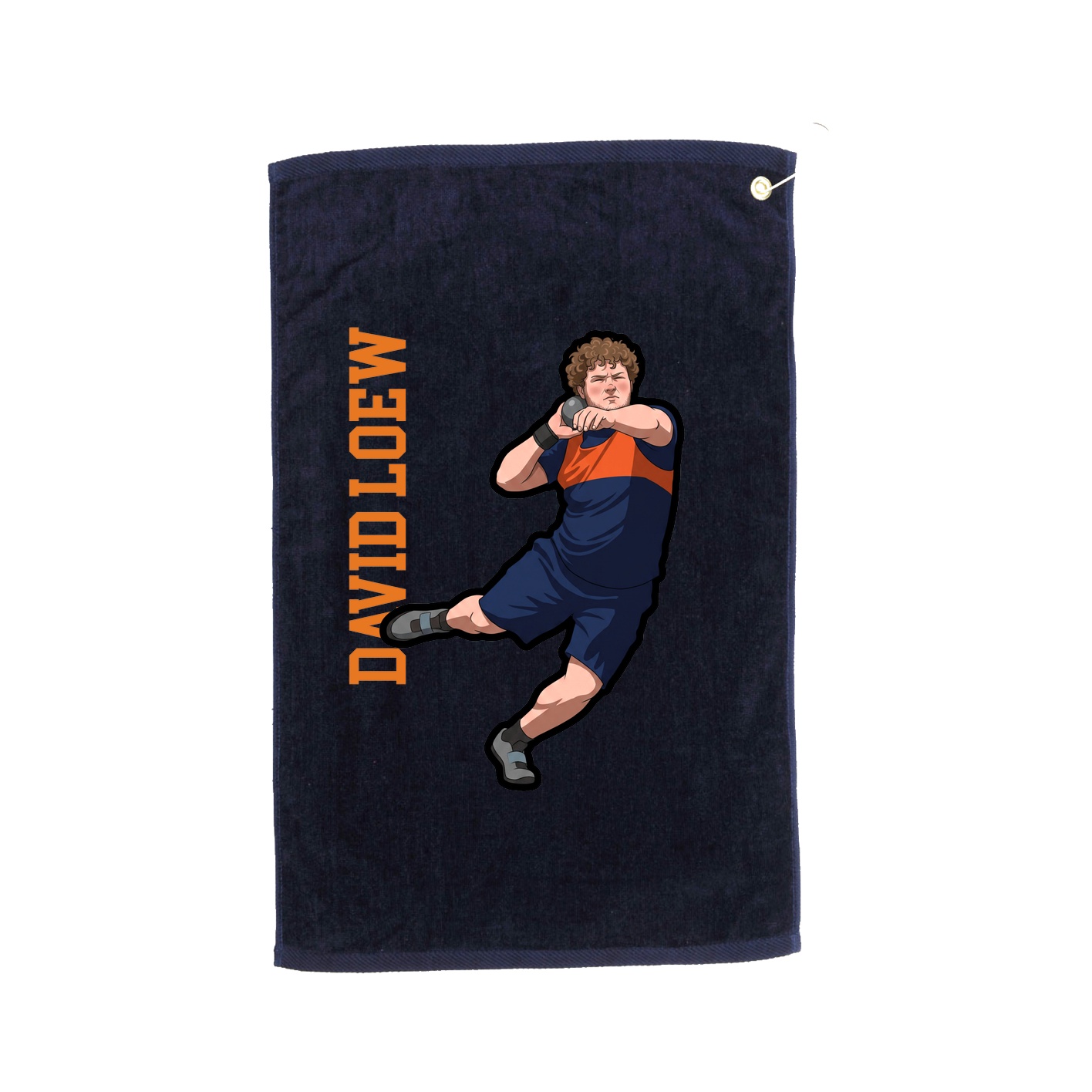 Golf Towel — Name Vertical in Navy