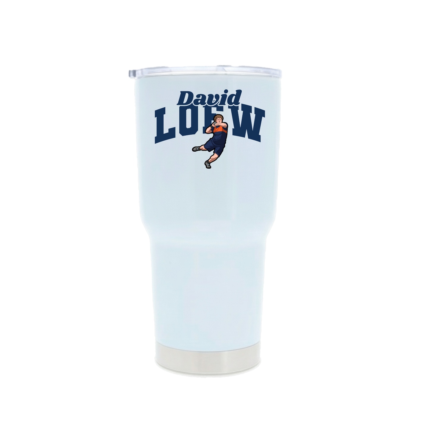 30oz Stainless Steel Tumbler — Signature Arch in White