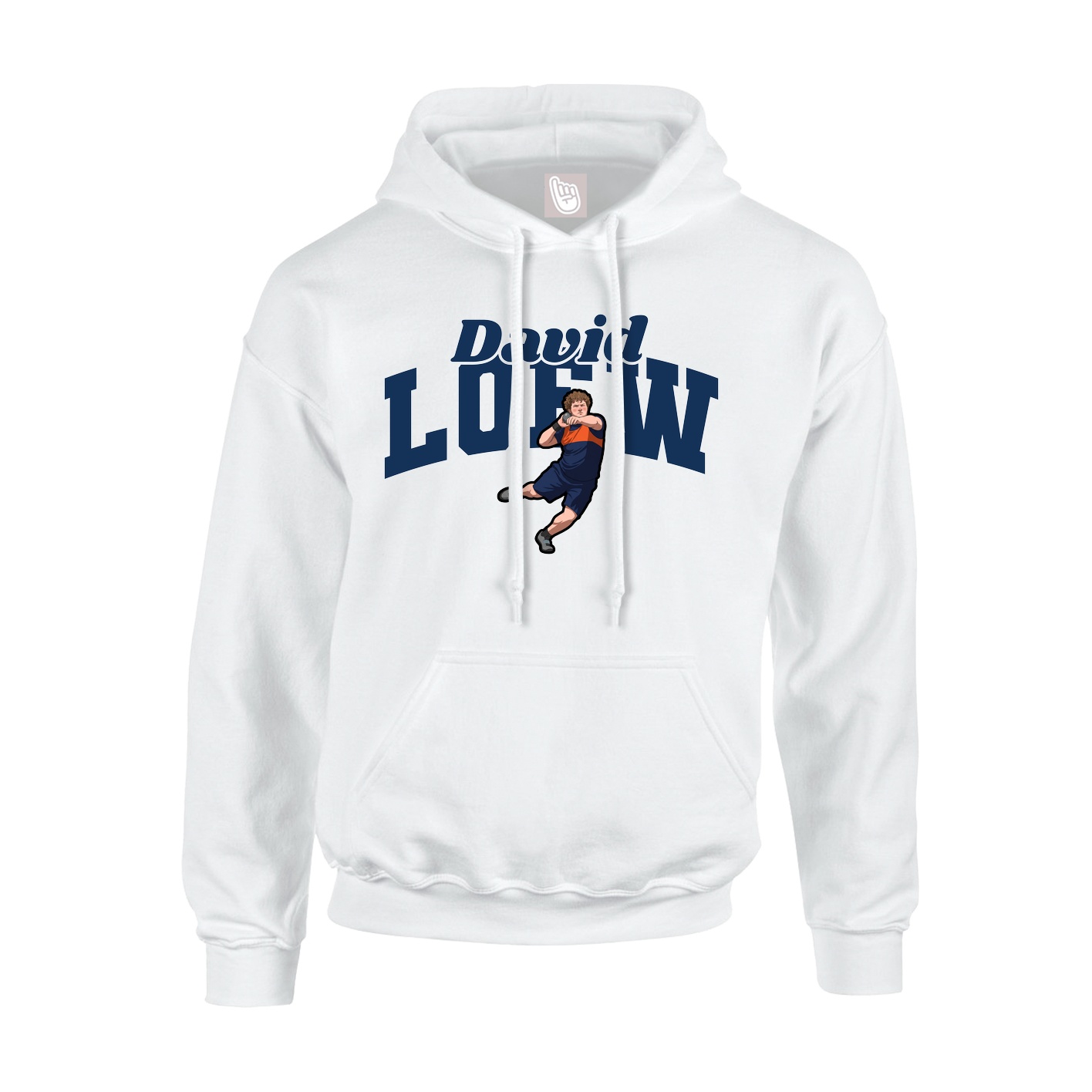 Youth Hoodie — Signature Arch in White