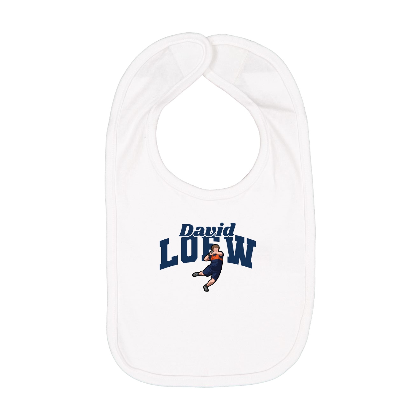 Infant Bib — Signature Arch in White