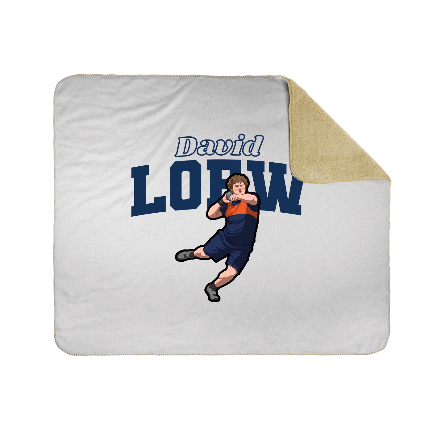 Throw Blanket — Name Arch in White