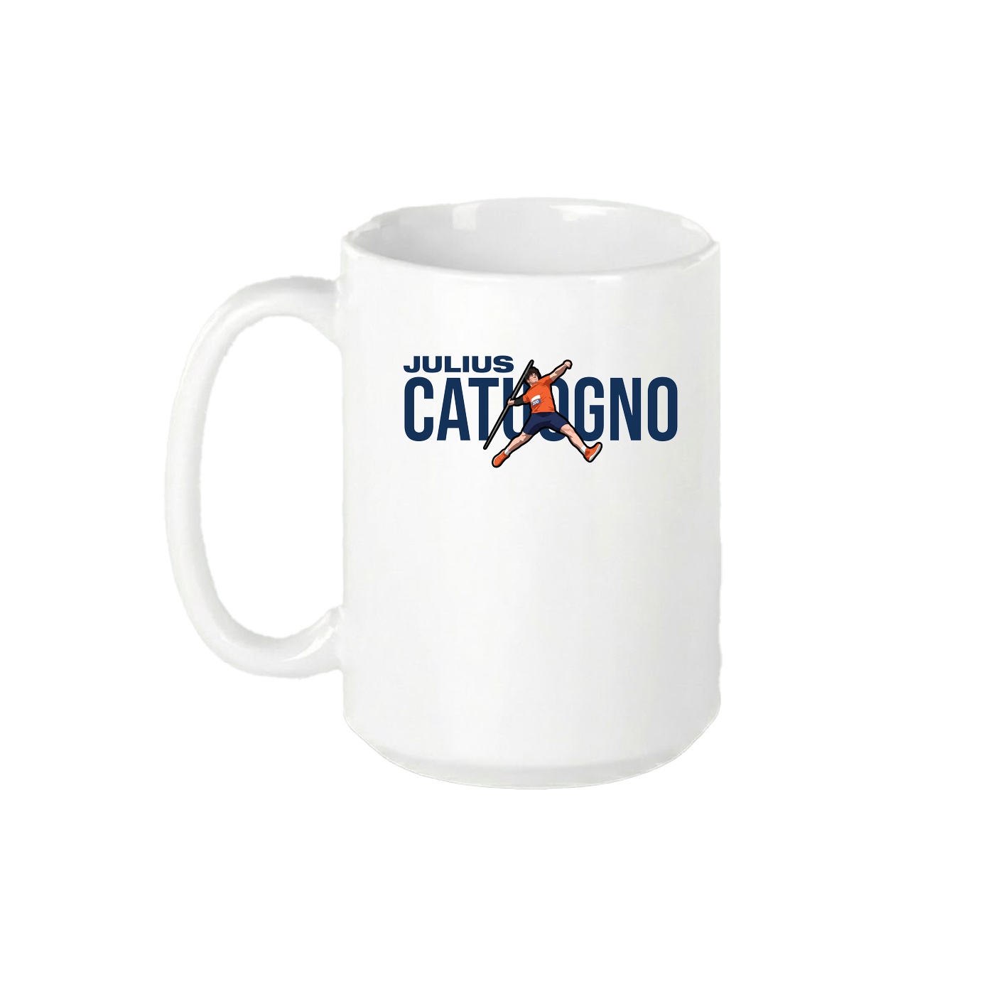 15oz Coffee Mug — Player Name in White