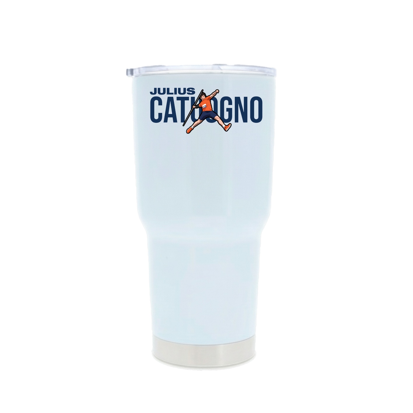 30oz Stainless Steel Tumbler — Player Name in White