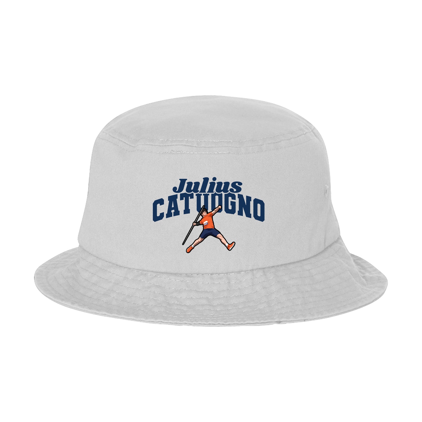 Bucket Cap — Signature Arch in White