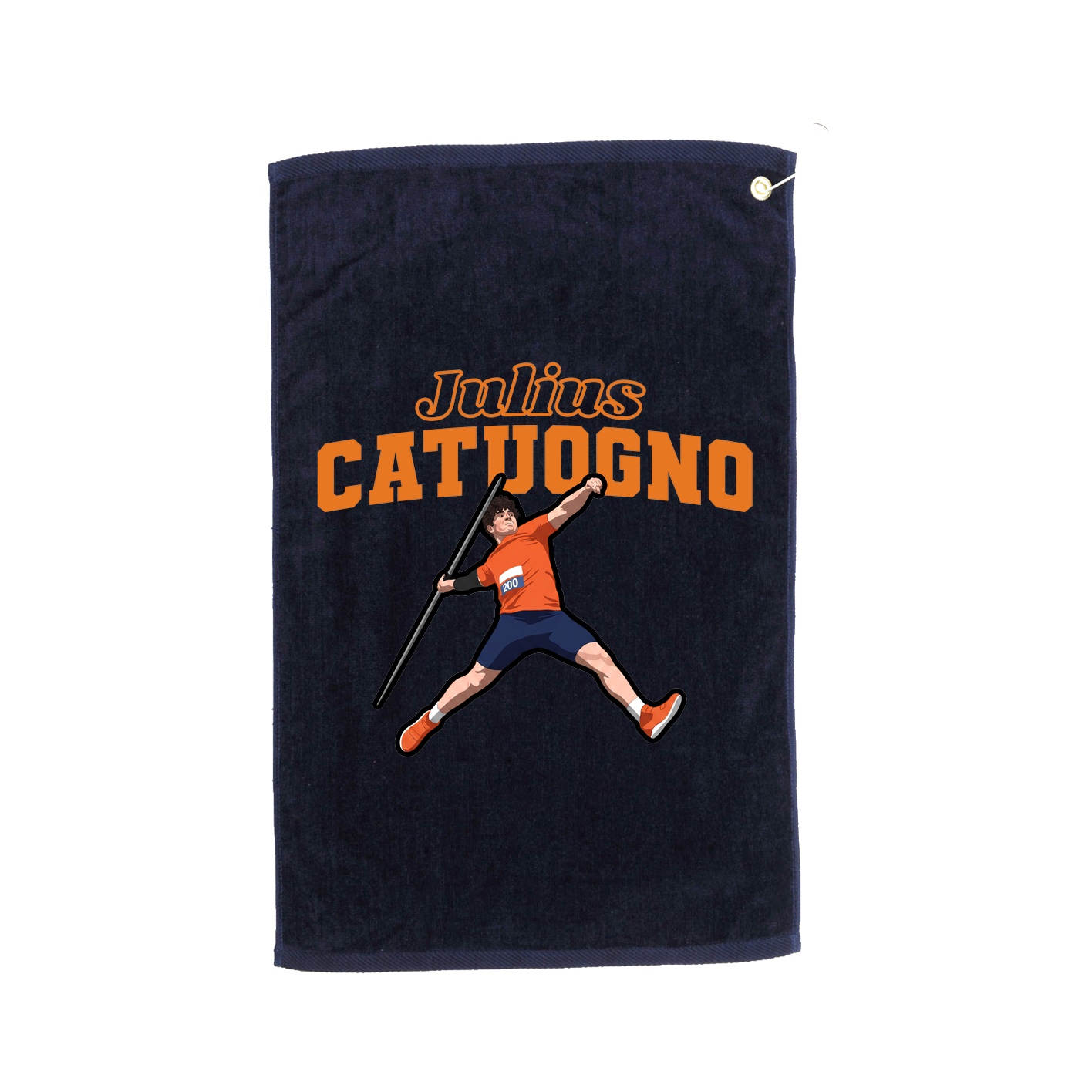 Golf Towel — Name Arch in Navy