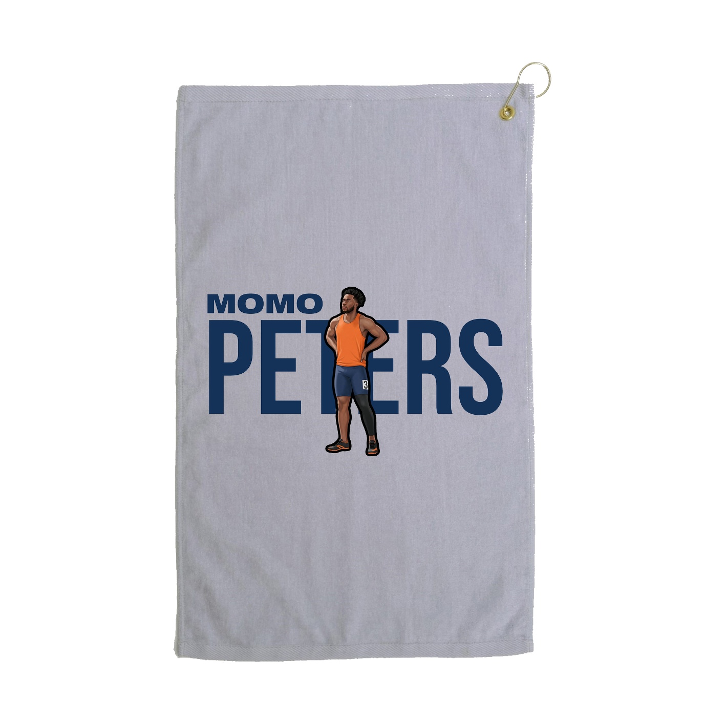 Golf Towel — Player Name in Grey