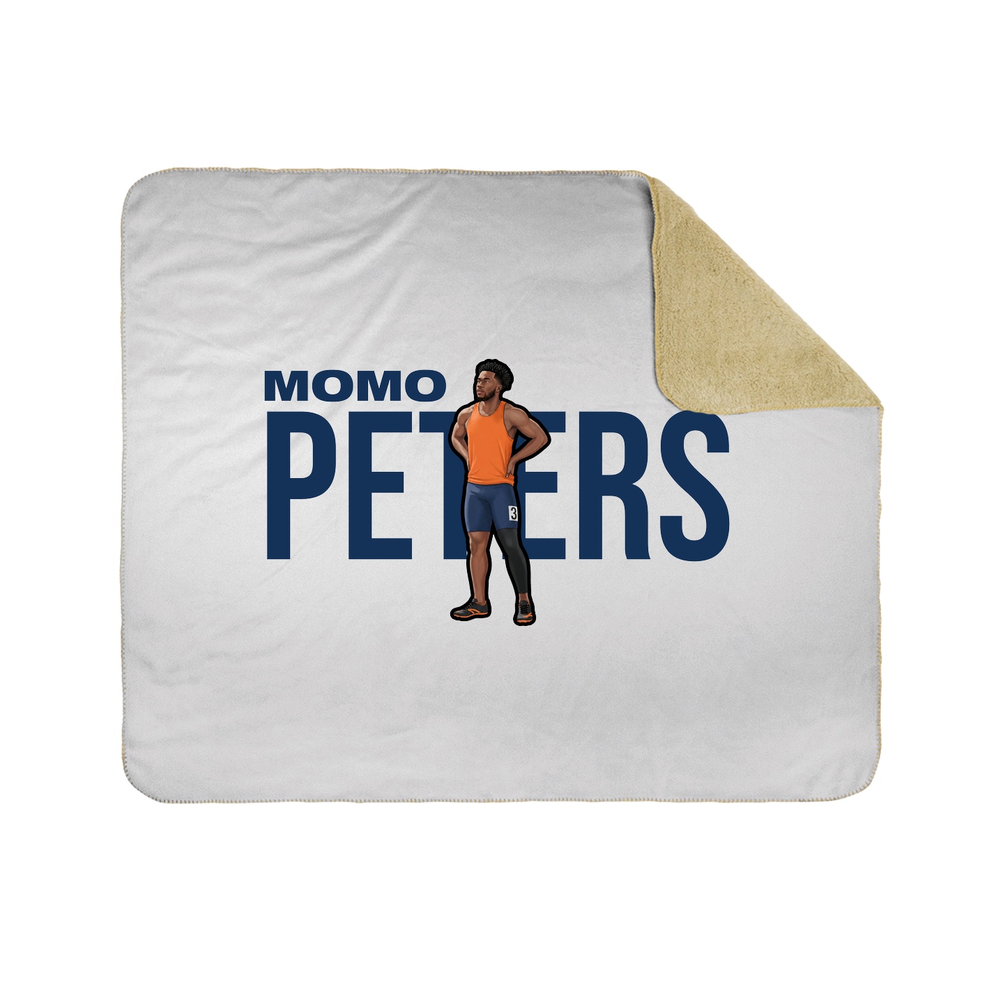 Throw Blanket — Player Name in White