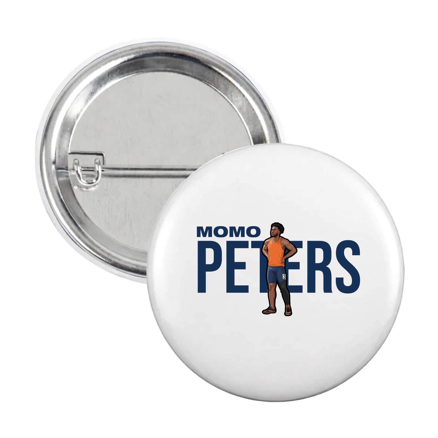 Game Day Button — Player Name in White