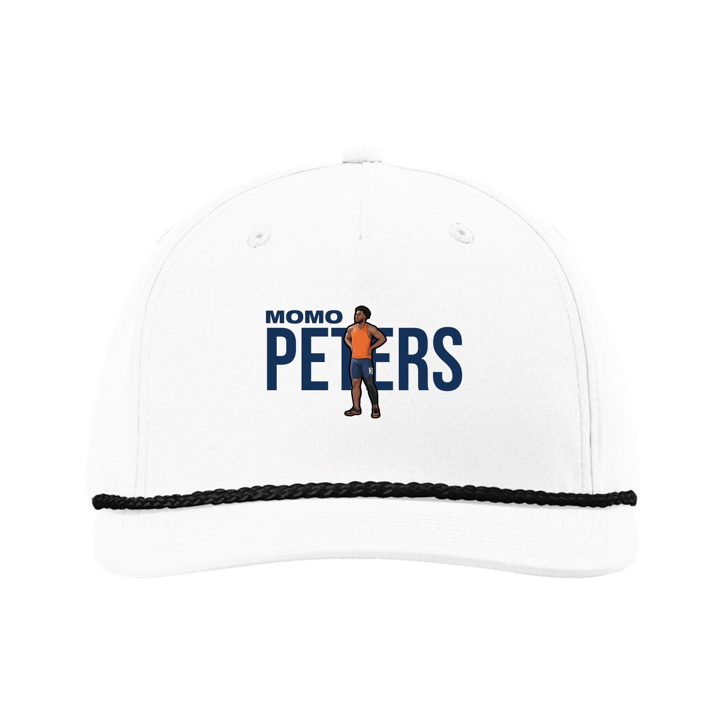 Five-Panel Classic Rope Cap — Player Name in White