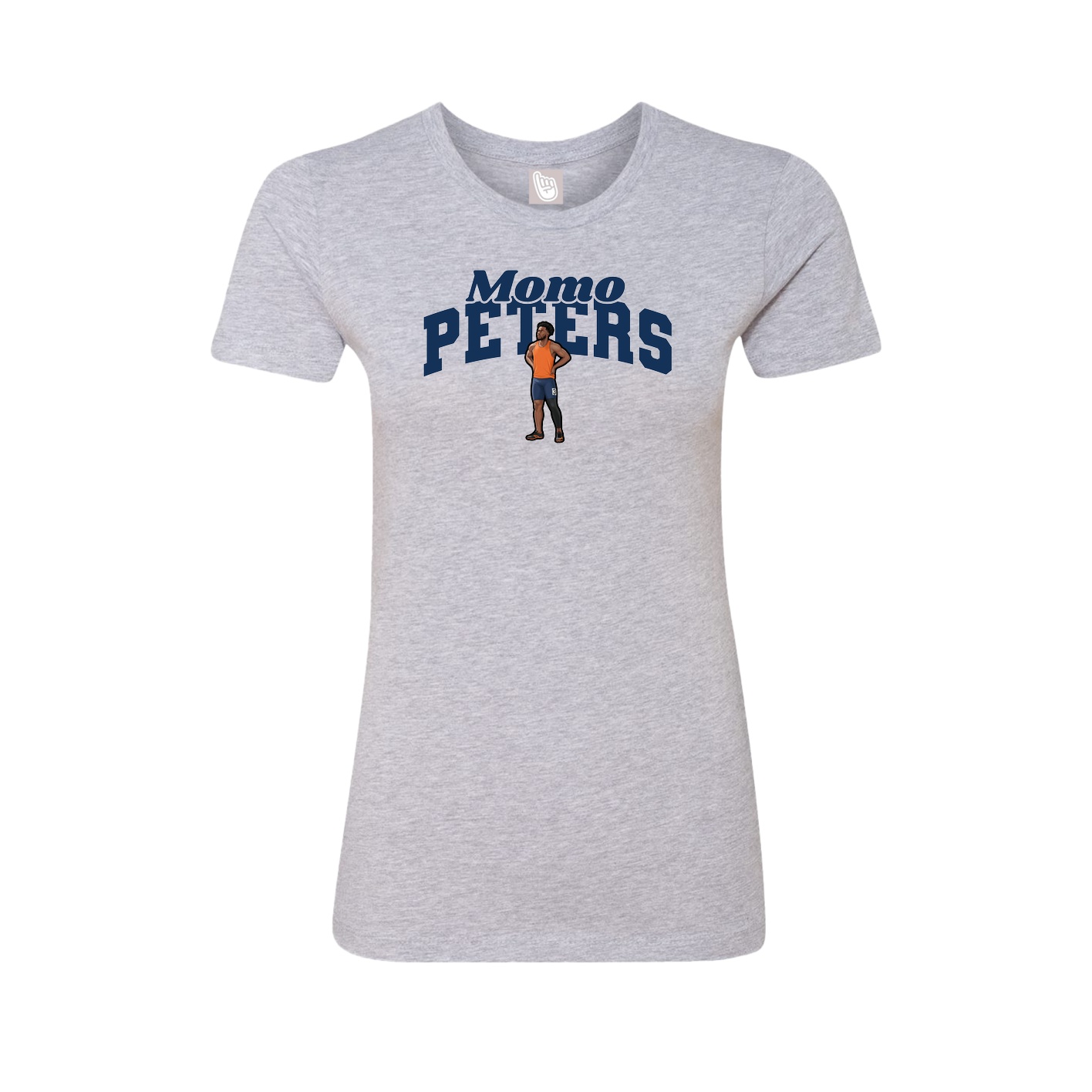 Fitted Women's Tee — Signature Arch in Grey