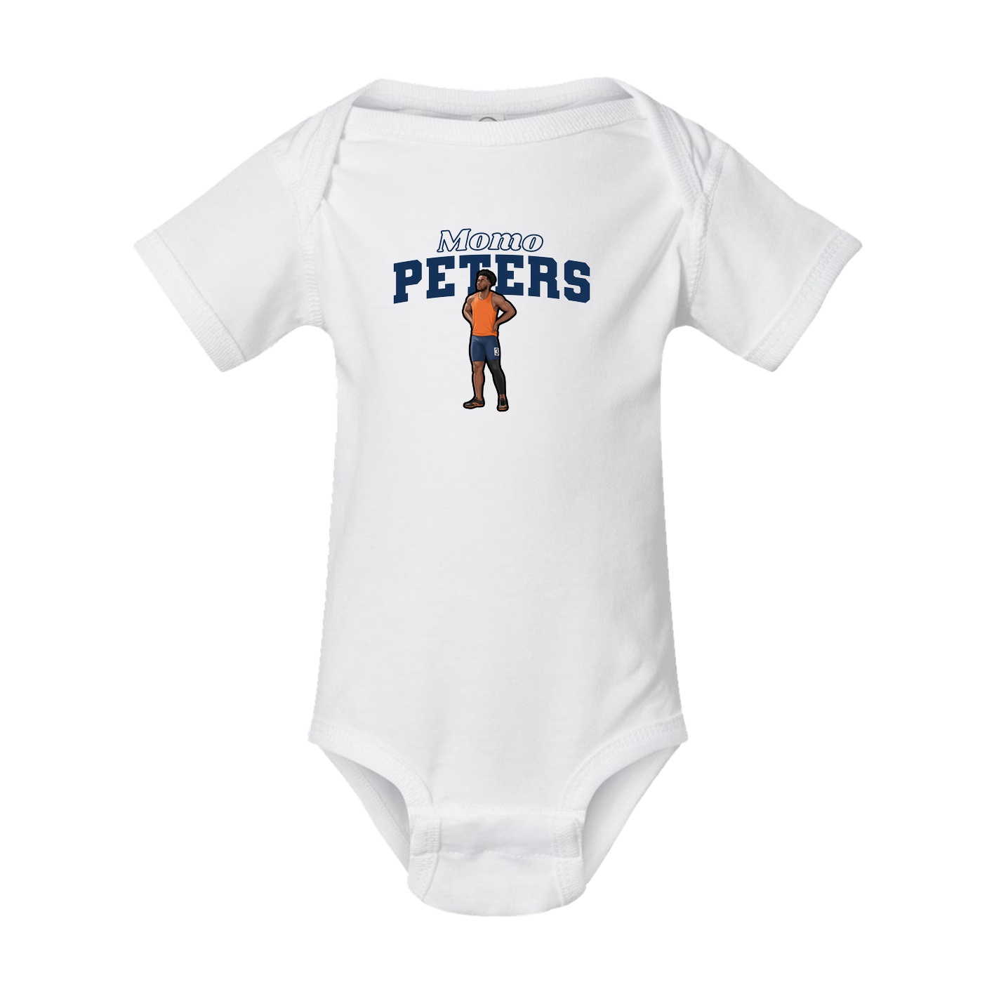 Baby Onesie — Name Arch in White