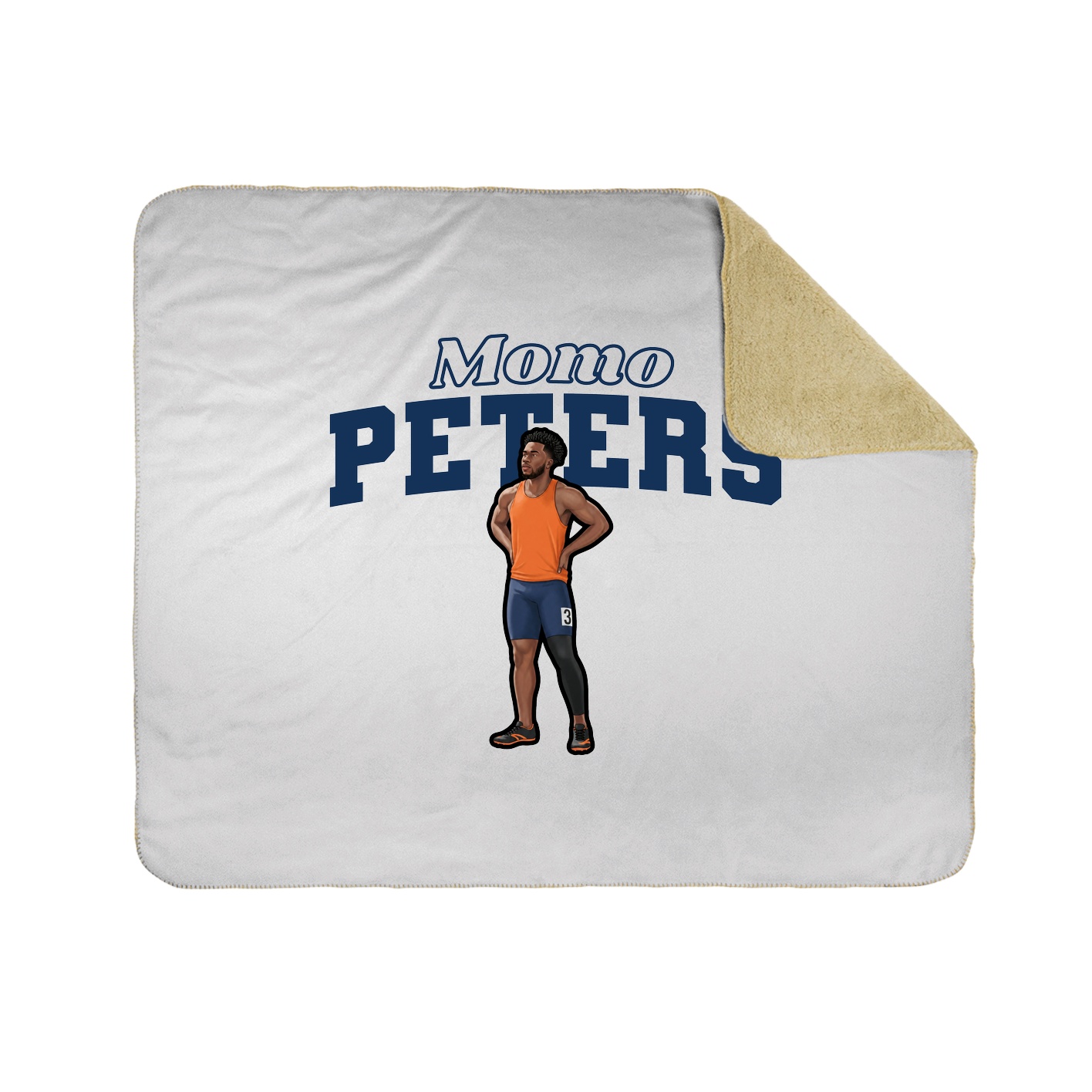 Throw Blanket — Name Arch in White