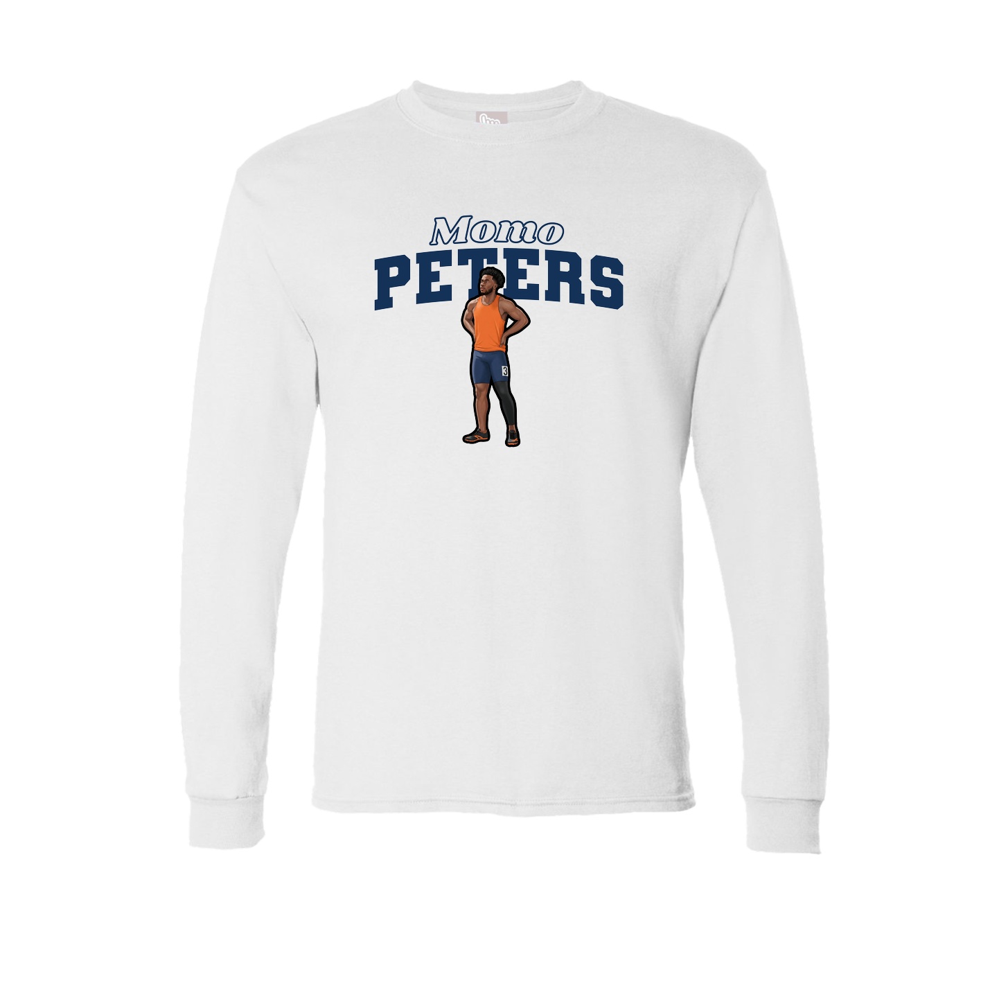 Long Sleeve Tee — Name Arch in White