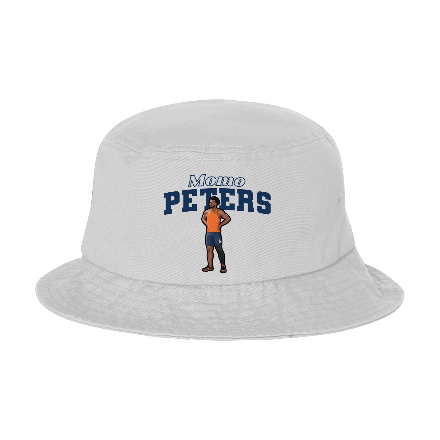 Bucket Cap — Name Arch in White