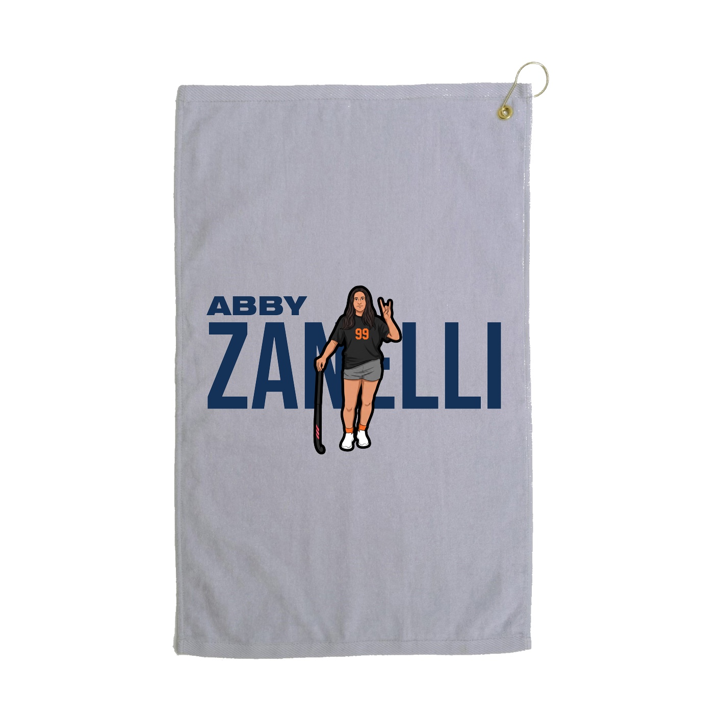 Golf Towel — Player Name in Grey