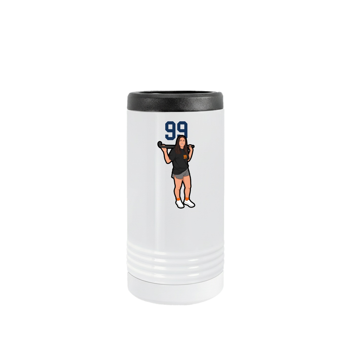 Slim Beverage Holder — Number Top in White