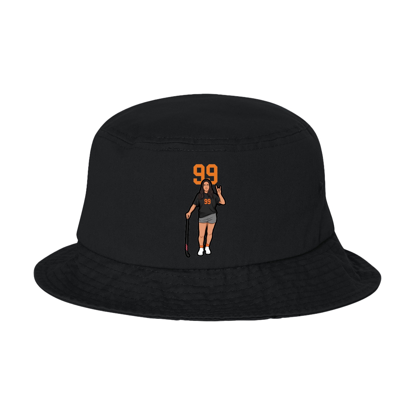 Bucket Cap — Number Top in Black