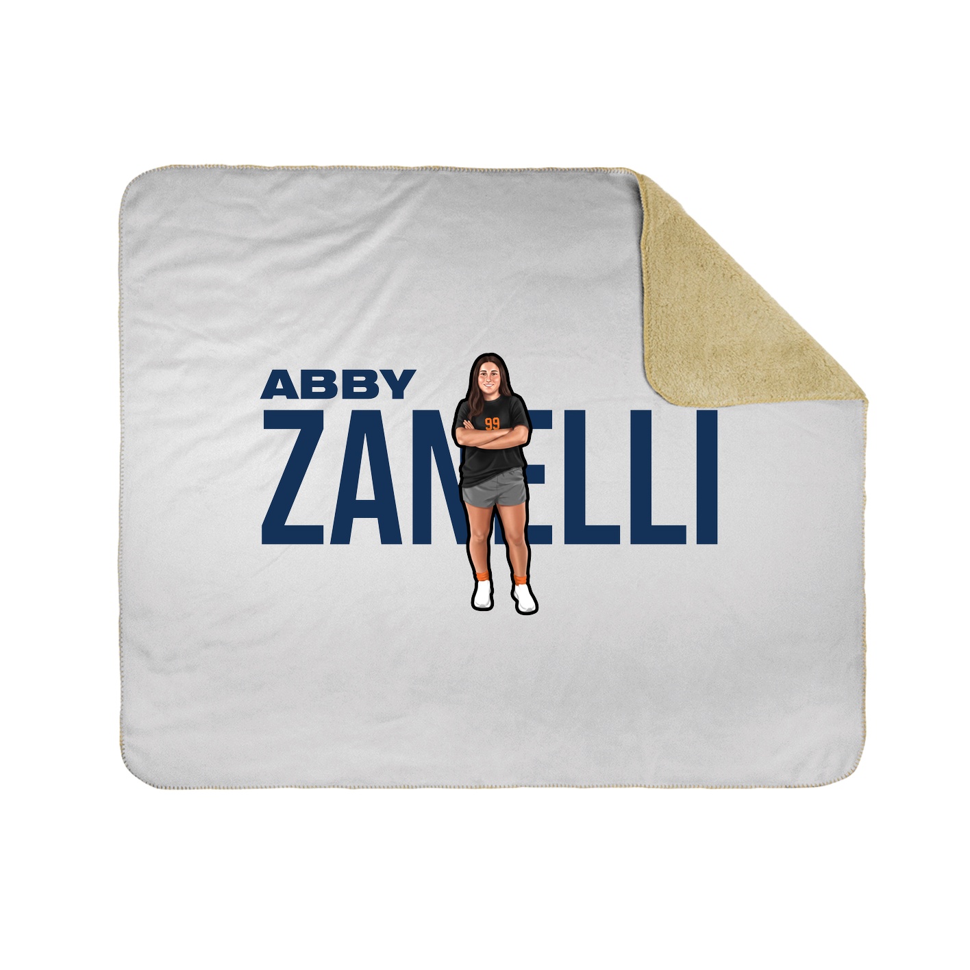 Throw Blanket — Player Name in White