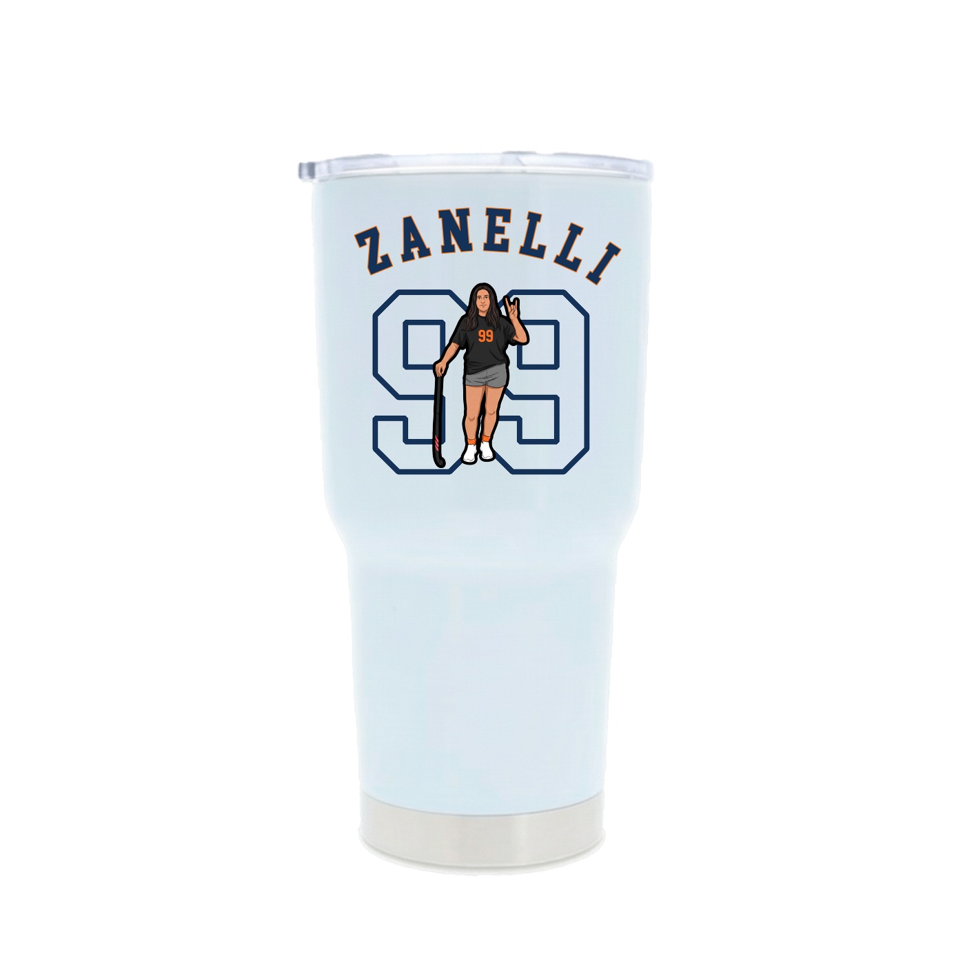 30oz Stainless Steel Tumbler — Shirsey Arch in White