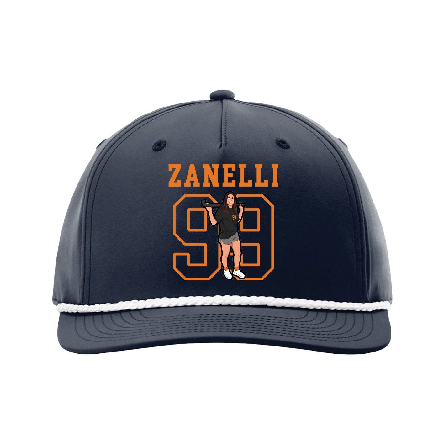 Five-Panel Classic Rope Cap — Shirsey in Navy