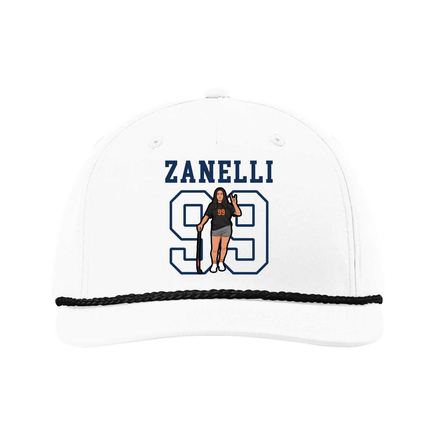 Five-Panel Classic Rope Cap — Shirsey in White
