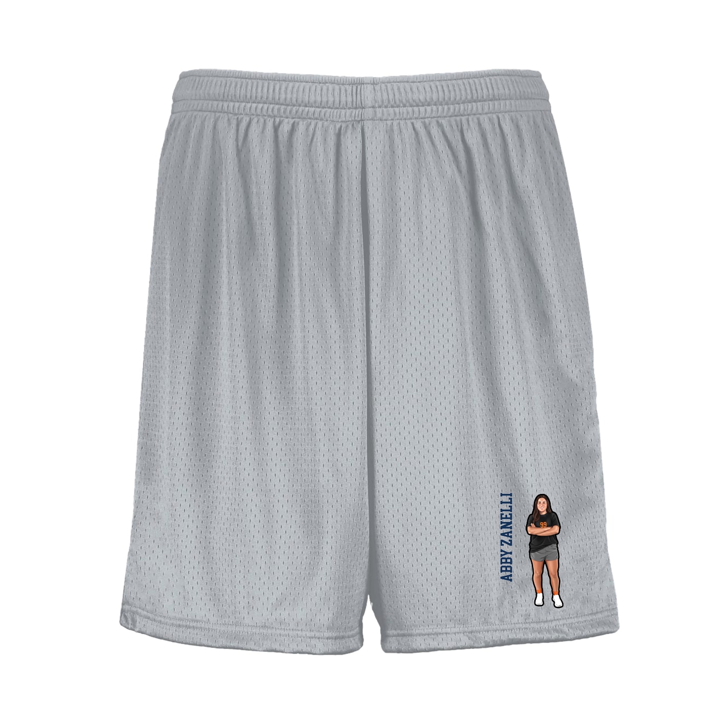 Shorts — Name Vertical in Silver