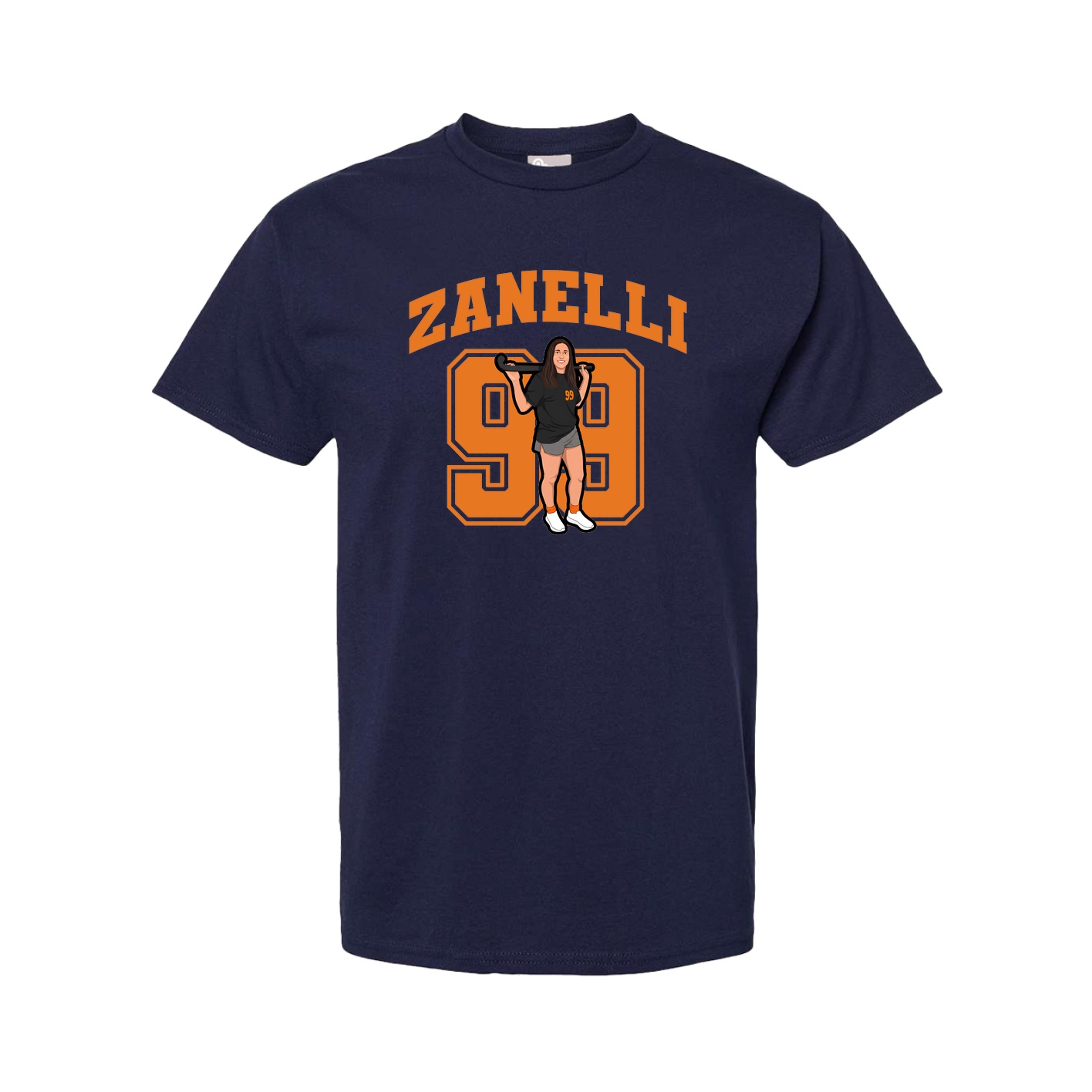 Tee — Number in Navy
