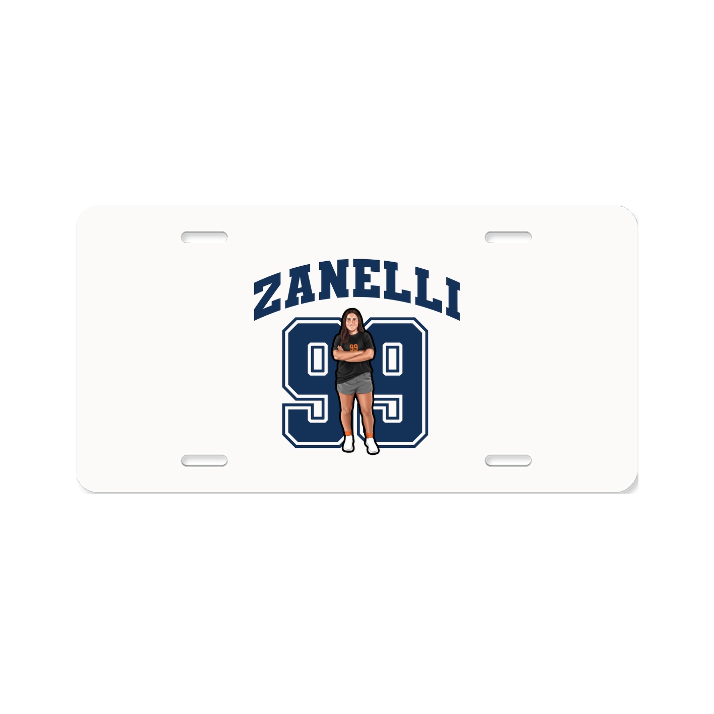 License Plate — Number in Classic
