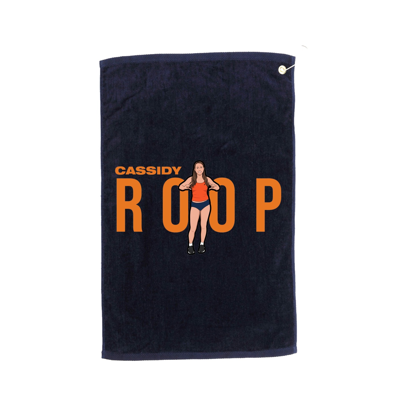 Golf Towel — Player Name in Navy